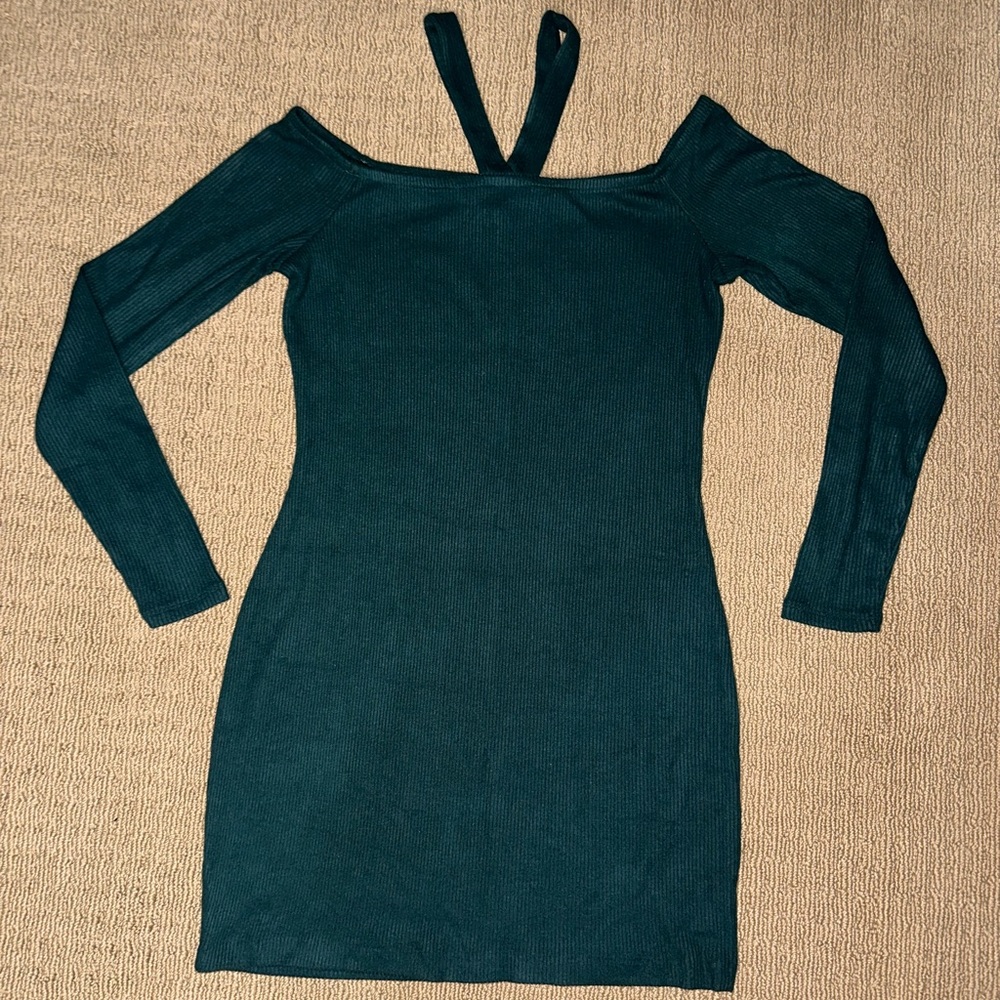 Express Sweater Off the Shoulder Dress